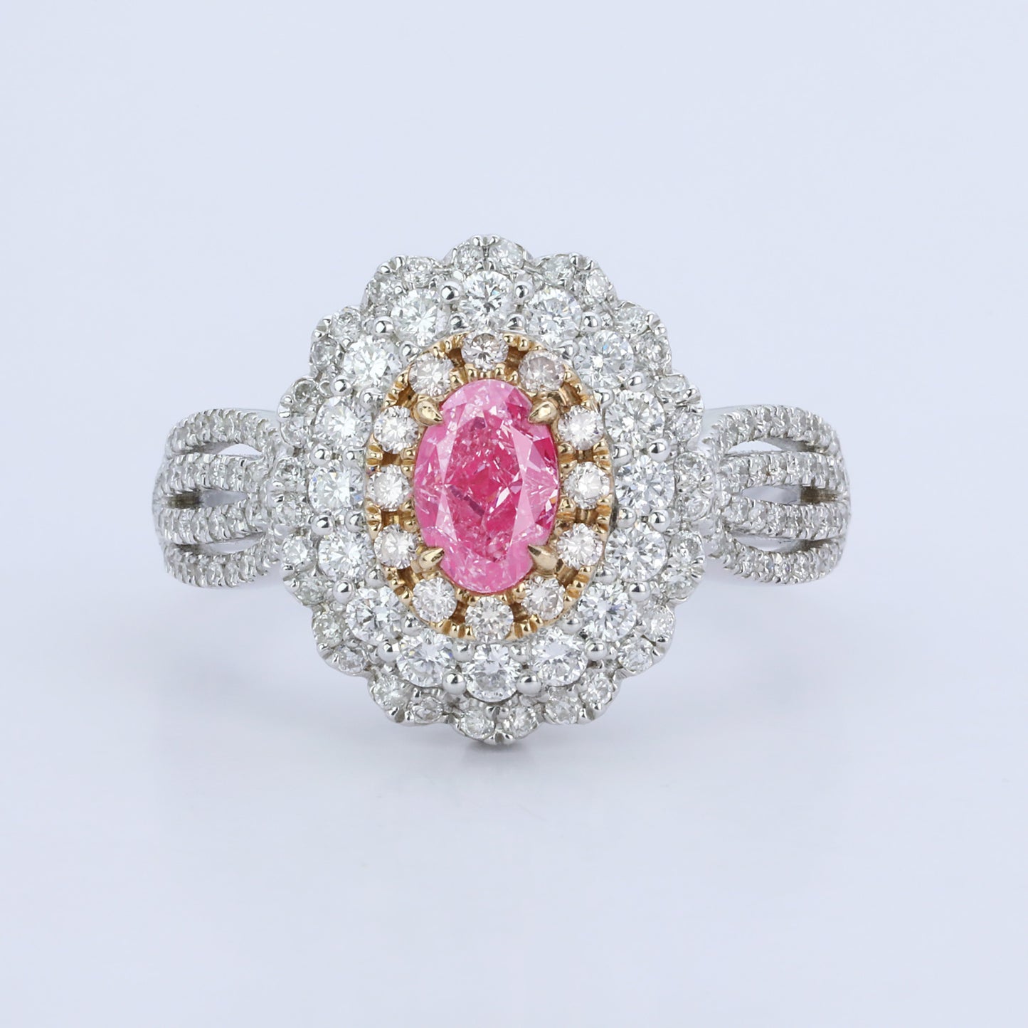 14k/18k gold 1.30 ctw natural pink diamond & diamond ring/pendant