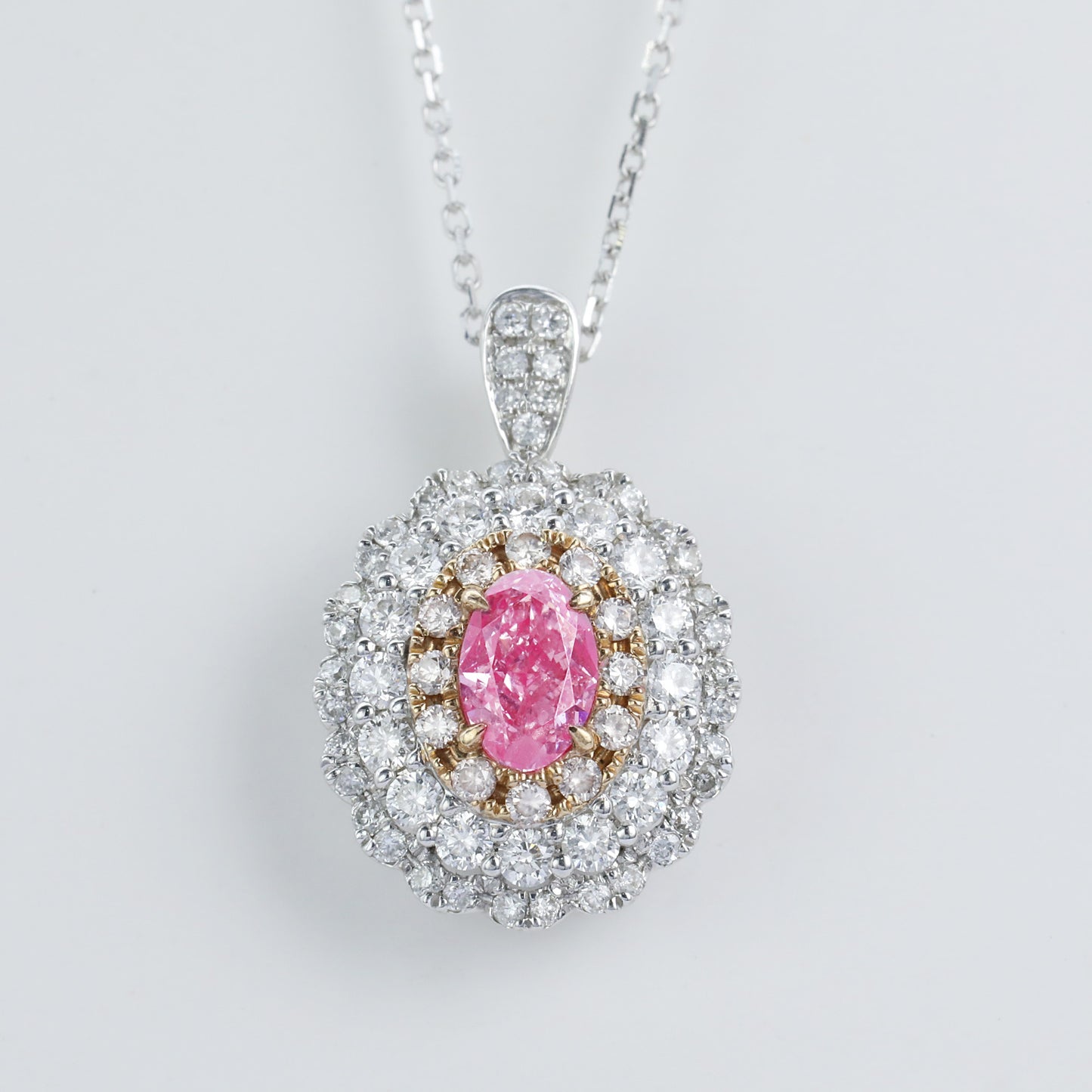 14k/18k gold 1.30 ctw natural pink diamond & diamond ring/pendant