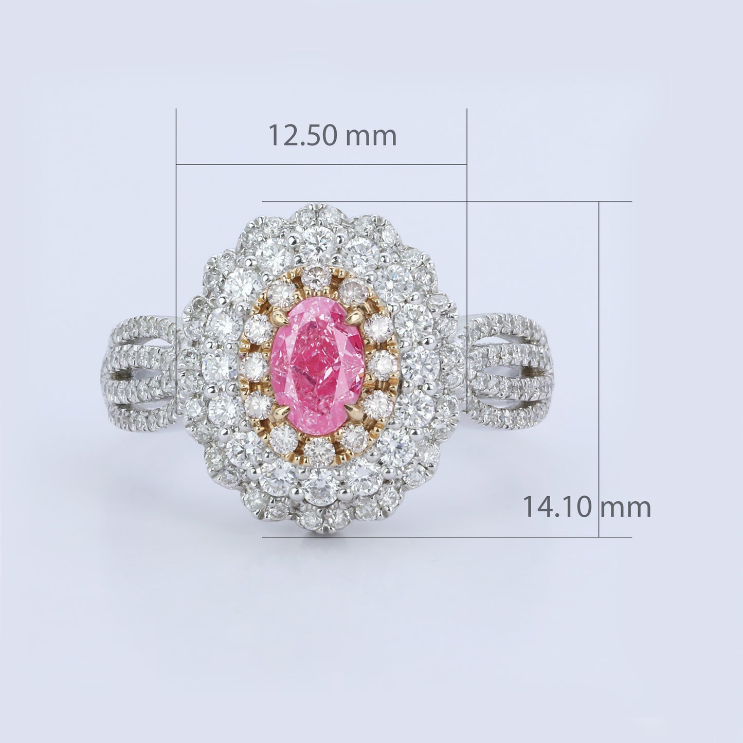 14k/18k gold 1.30 ctw natural pink diamond & diamond ring/pendant