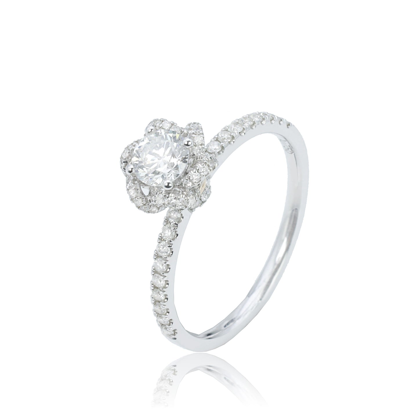 14k/18k white gold 0.60 ctw h vs diamond ring