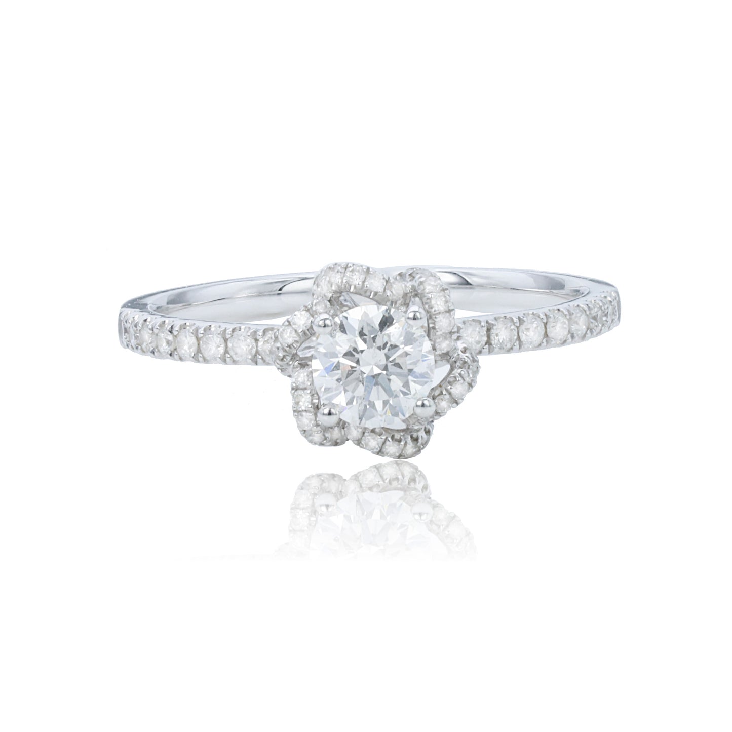 14k/18k white gold 0.60 ctw h vs diamond ring
