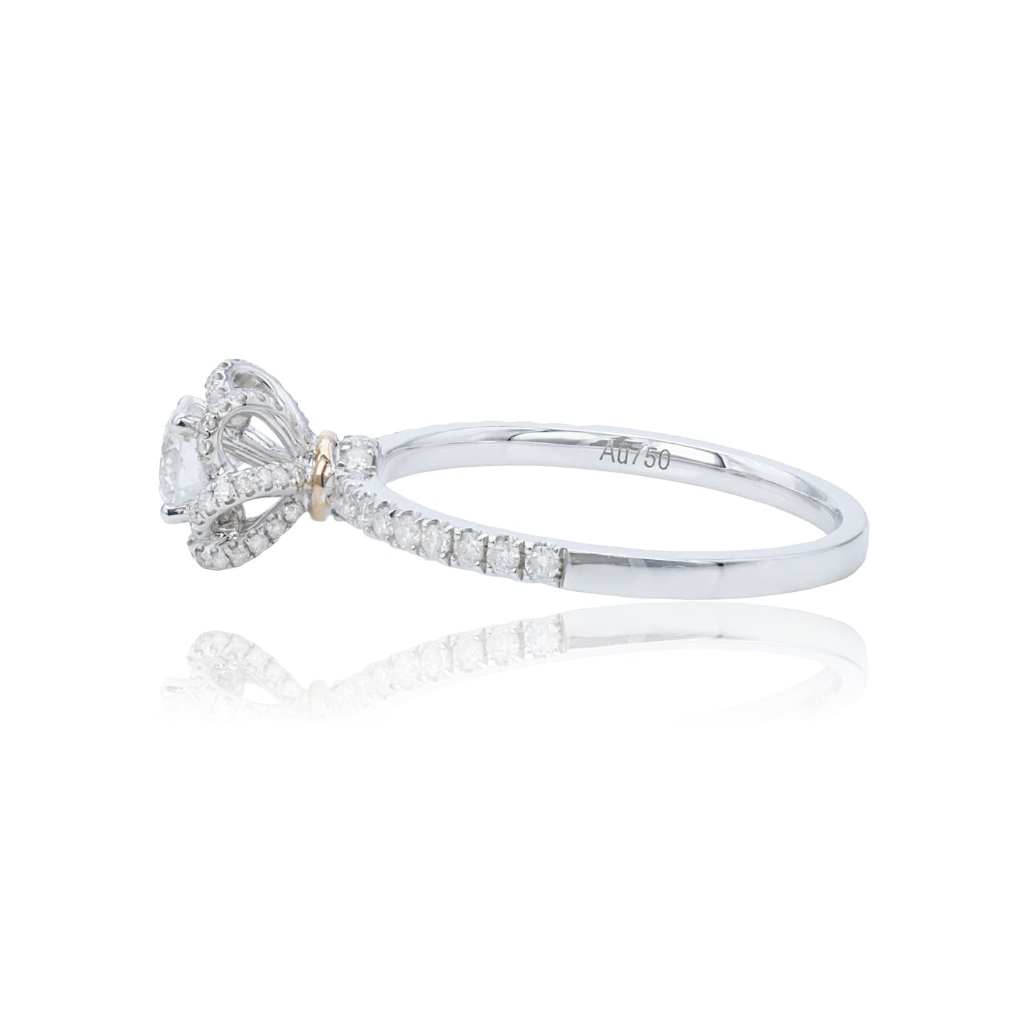 14k/18k white gold 0.60 ctw h vs diamond ring