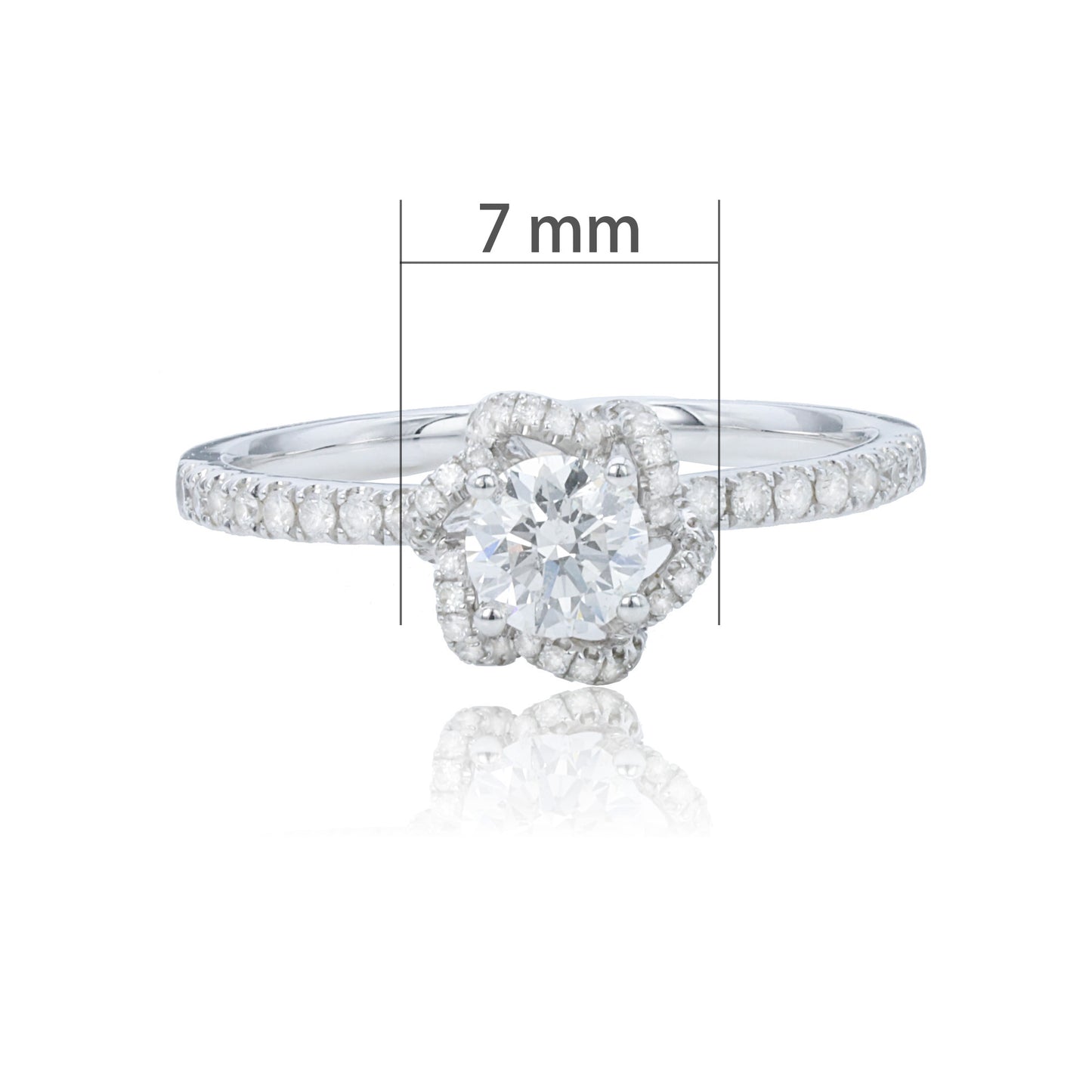 14k/18k white gold 0.60 ctw h vs diamond ring