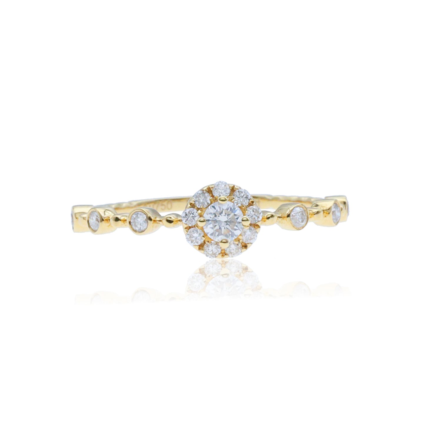 14k/18k yellow gold 0.23 ctw h vs diamond ring
