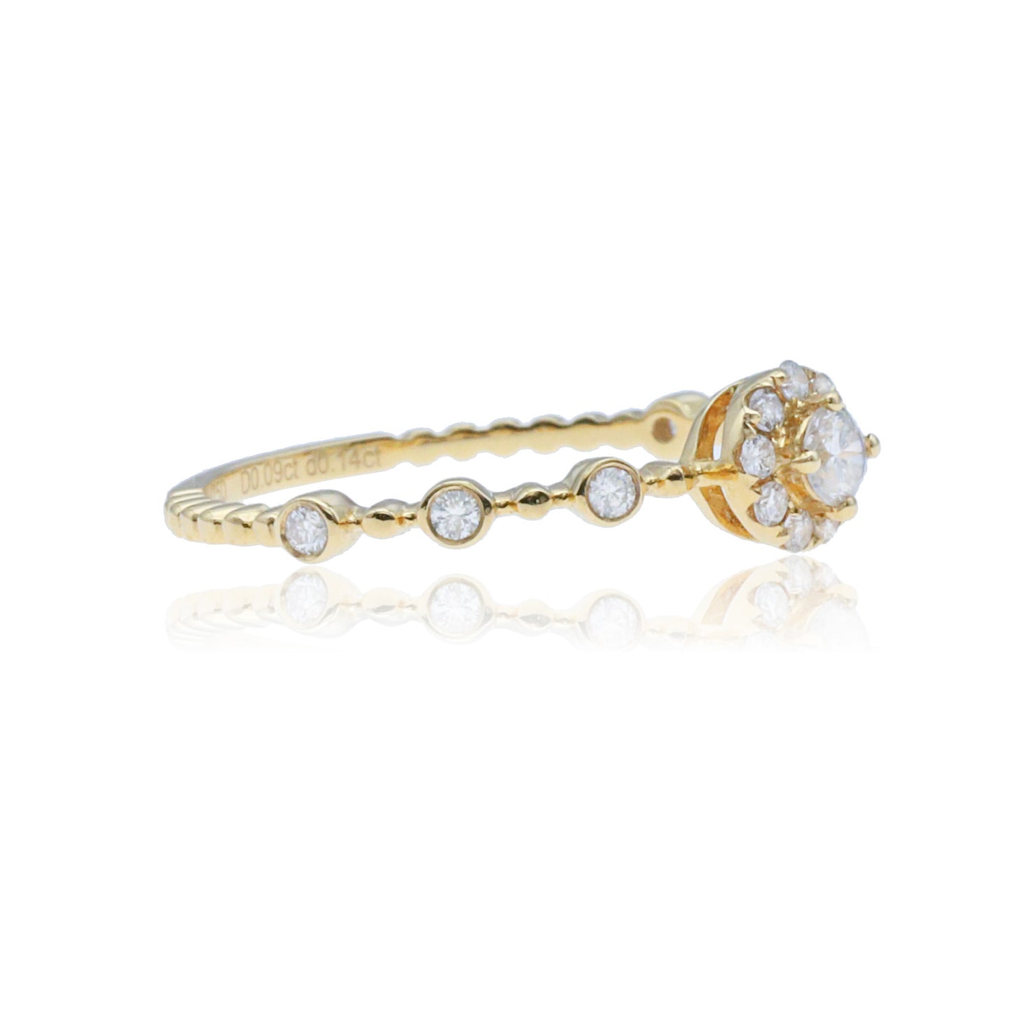 14k/18k yellow gold 0.23 ctw h vs diamond ring