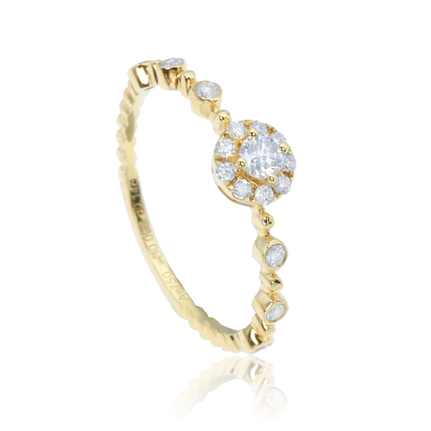 14k/18k yellow gold 0.23 ctw h vs diamond ring