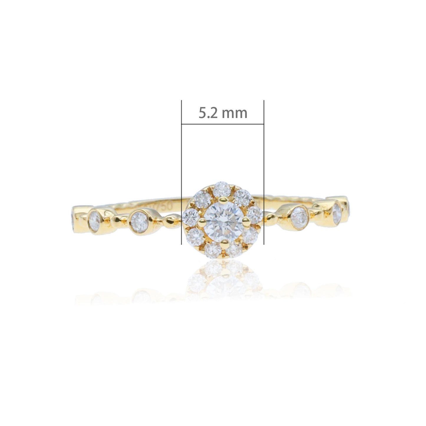14k/18k yellow gold 0.23 ctw h vs diamond ring