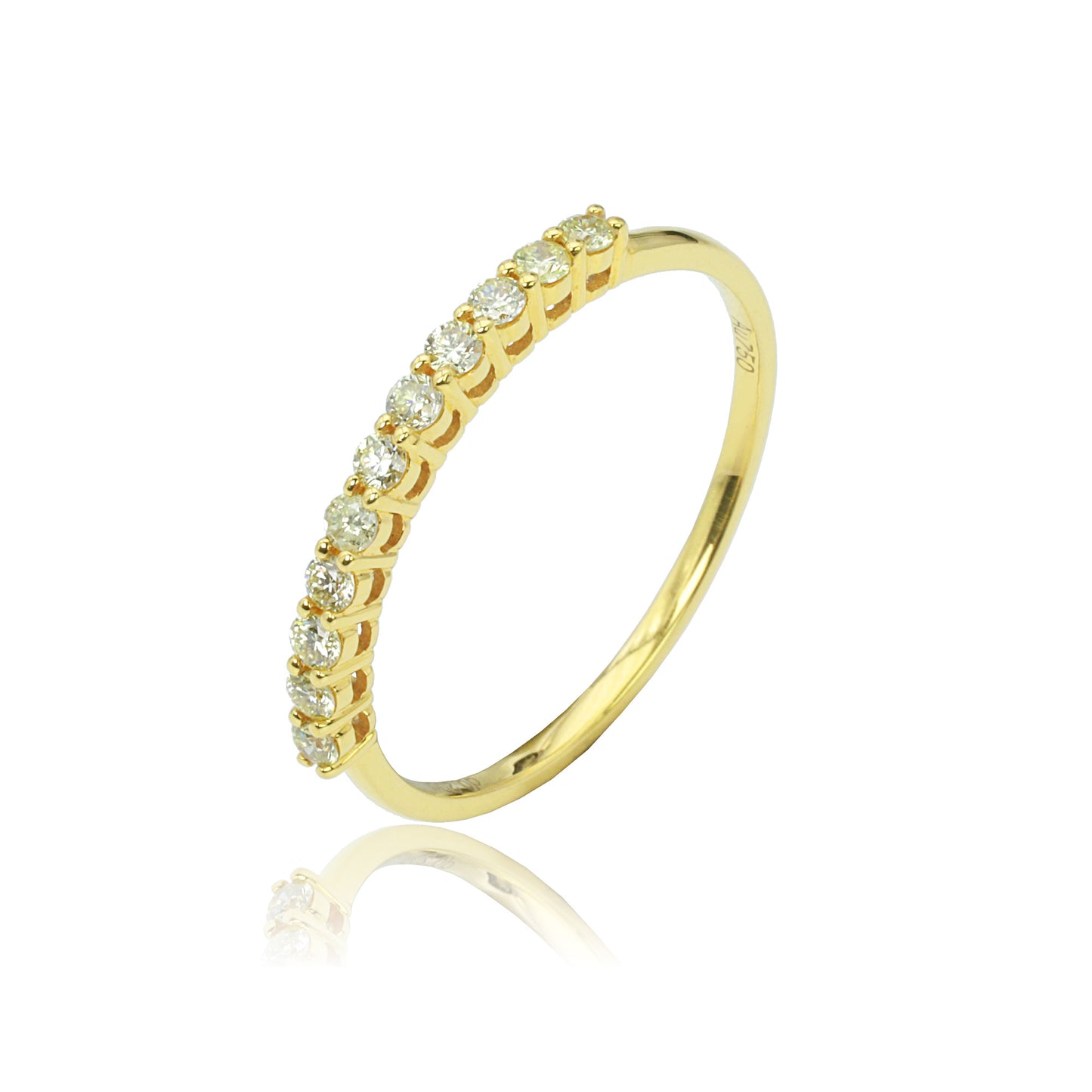 14k gold 0.20 ctw natural yellow diamond ring