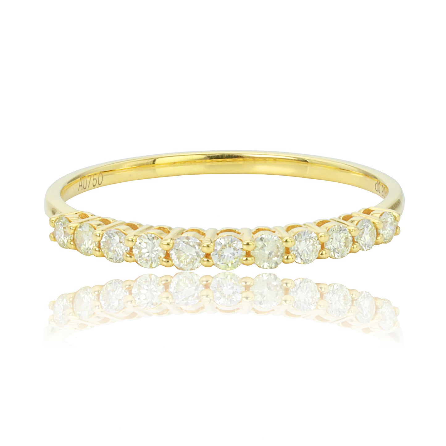 14k gold 0.20 ctw natural yellow diamond ring