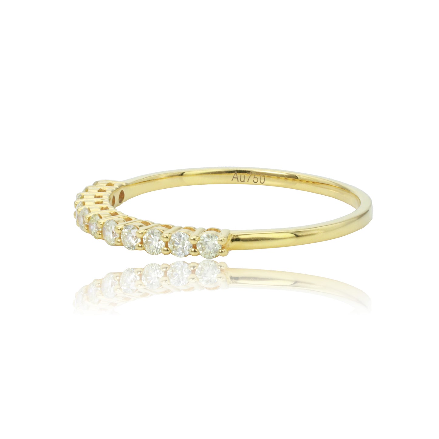 14k gold 0.20 ctw natural yellow diamond ring