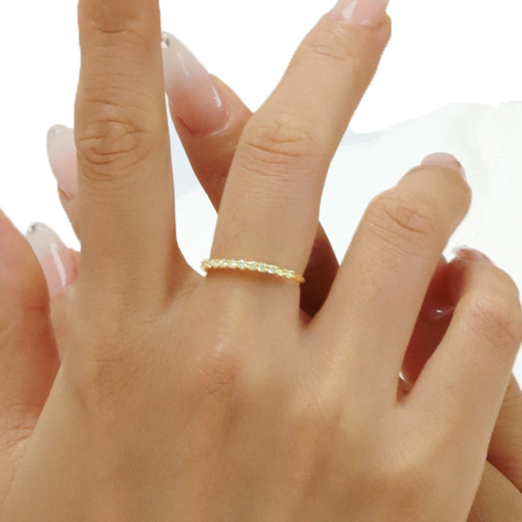 14k gold 0.20 ctw natural yellow diamond ring