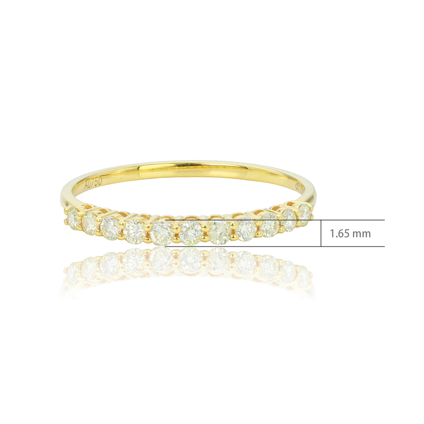 14k gold 0.20 ctw natural yellow diamond ring
