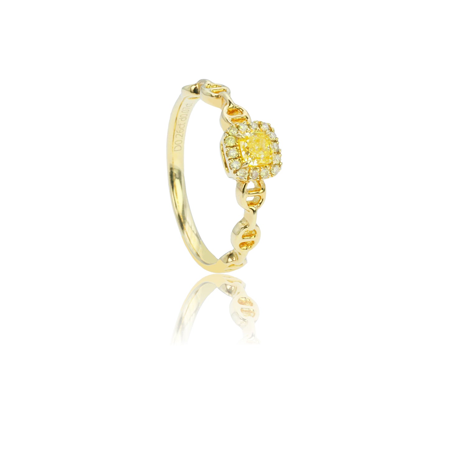 14k/18k gold 0.33 ctw fancy yellow diamond ring