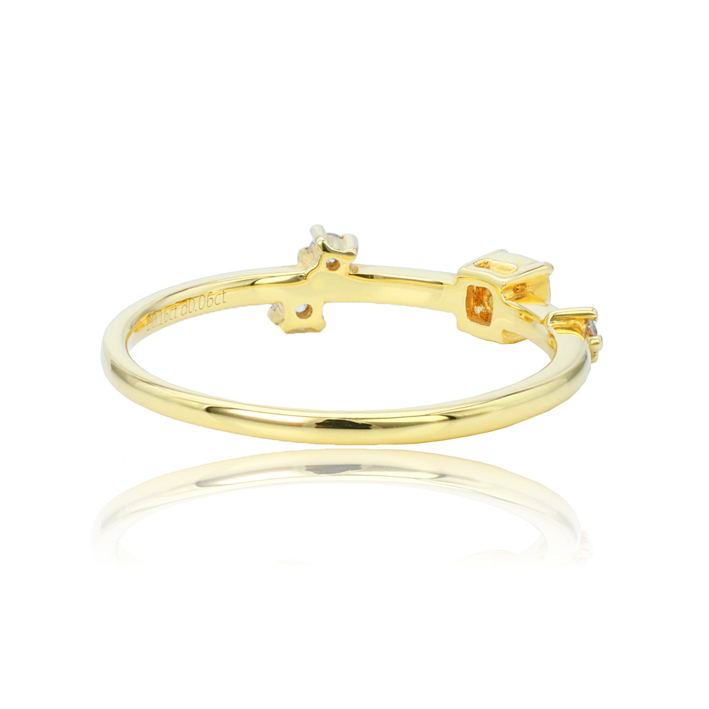 14k/18k gold 0.22 ctw yellow diamond & diamond ring