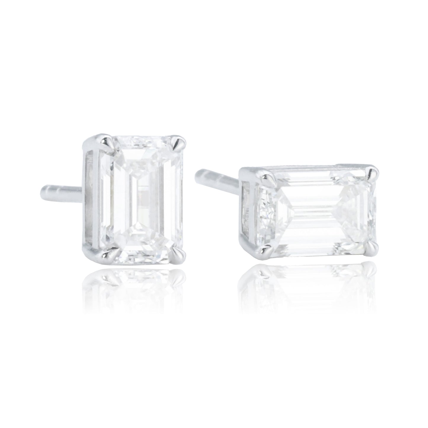 9k/14k/18k white gold 0.64 ctw lab grown h vs diamond earrings