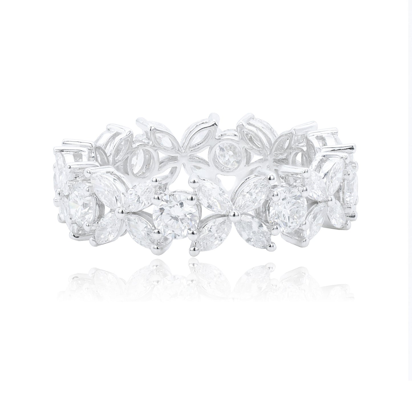 9k/14k/18k white gold 2.48 ctw lab grown h-vs dlamond ring