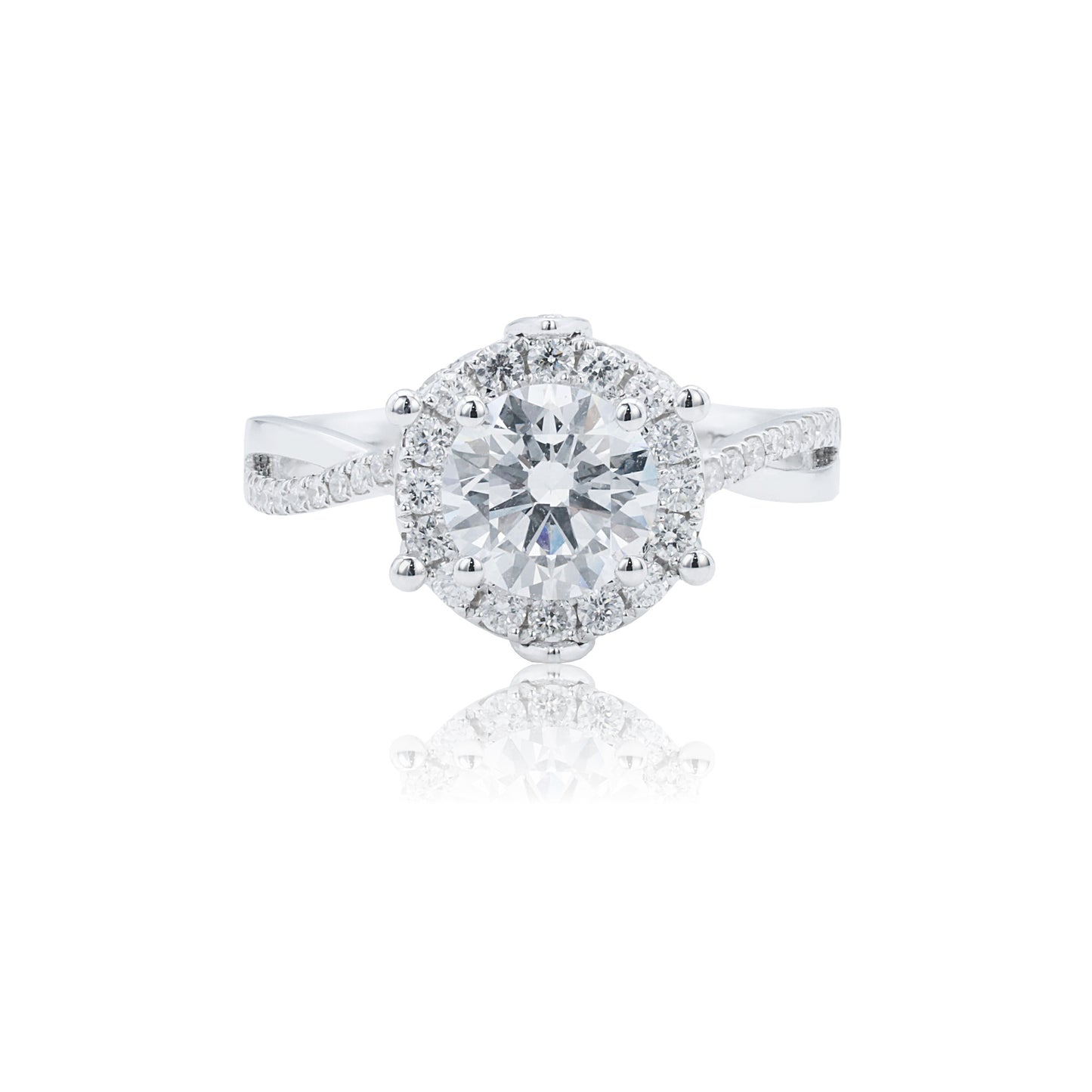 9k/14k/18k white gold 1.5 ctw lab grown h-vs dlamond ring