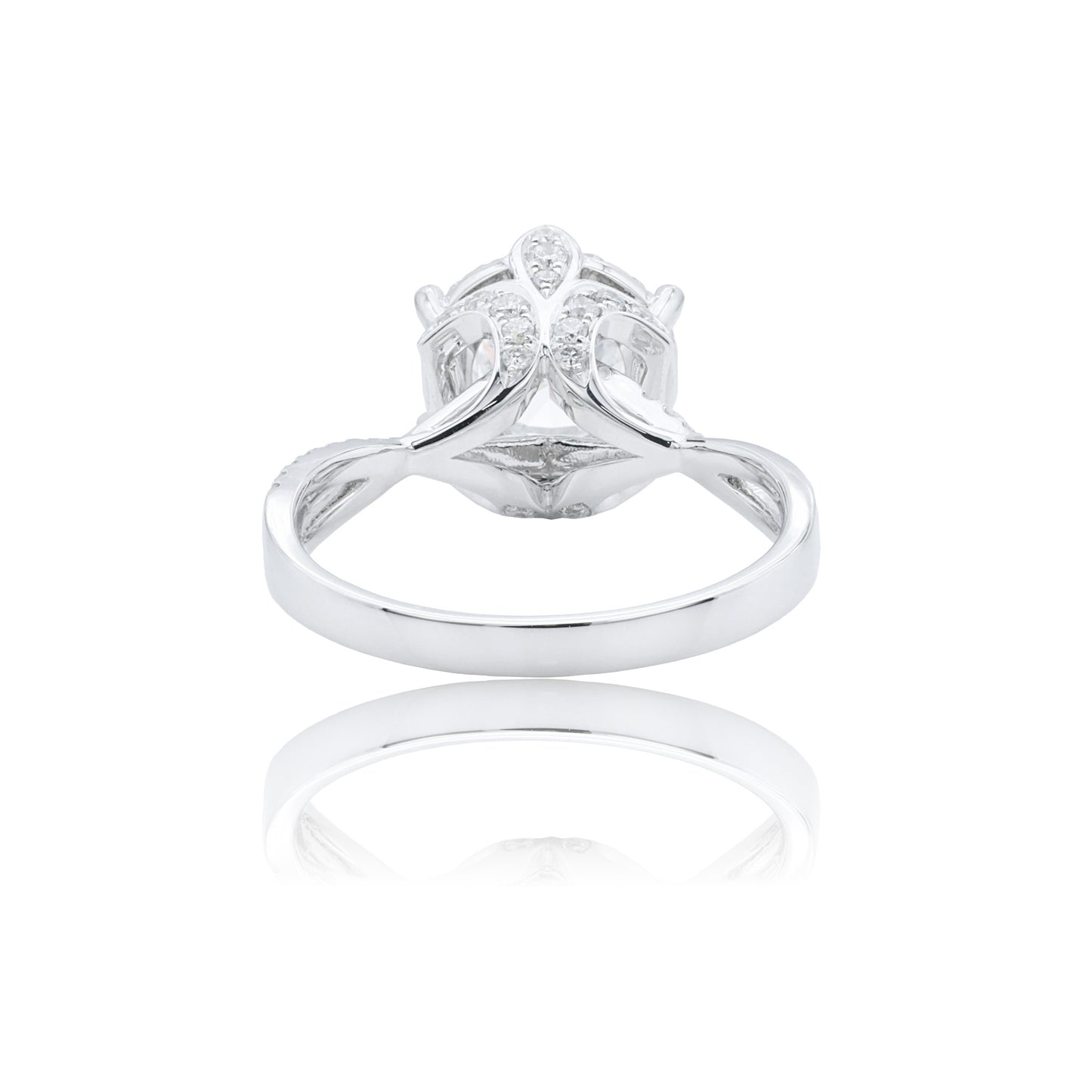 9k/14k/18k white gold 1.5 ctw lab grown h-vs dlamond ring