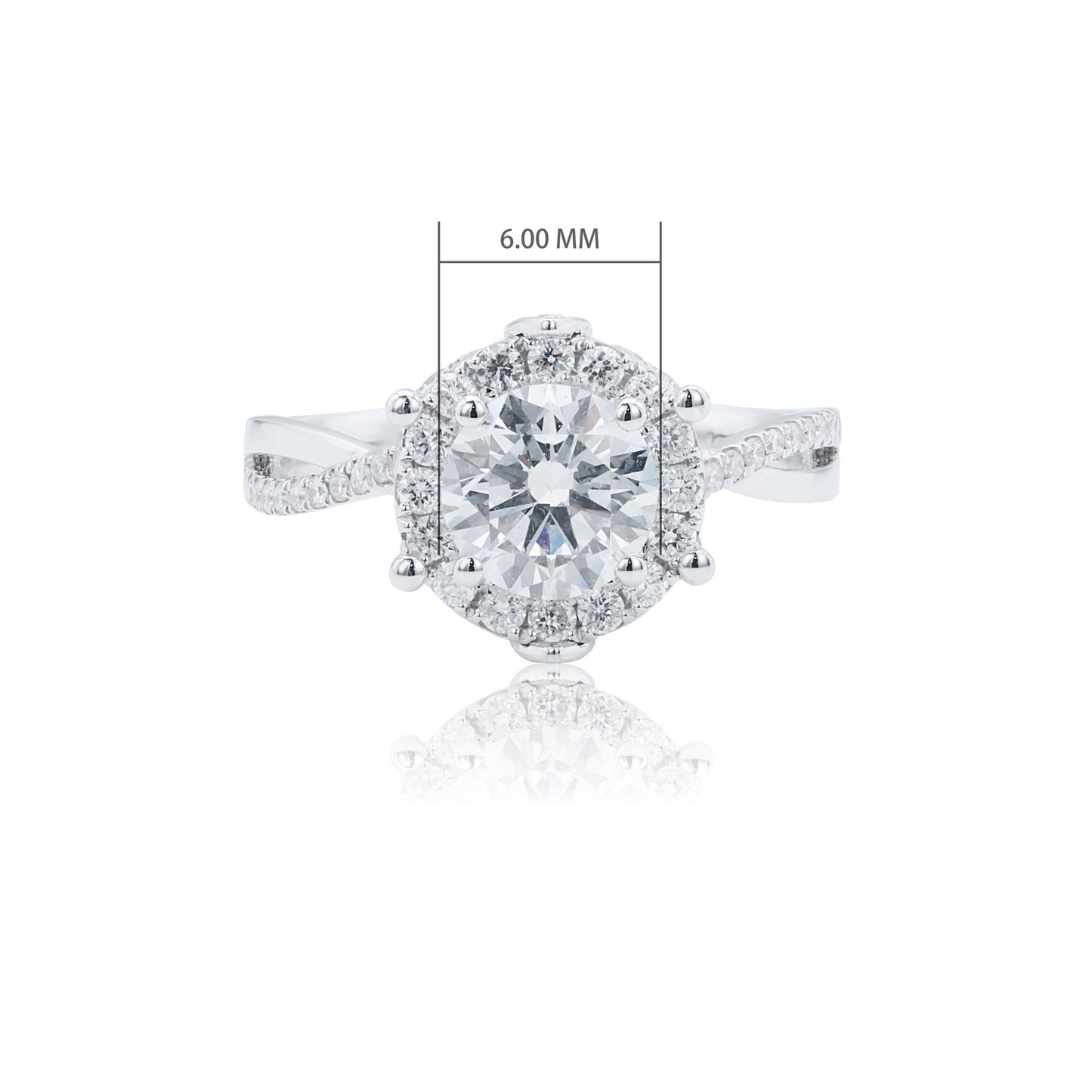 9k/14k/18k white gold 1.5 ctw lab grown h-vs dlamond ring