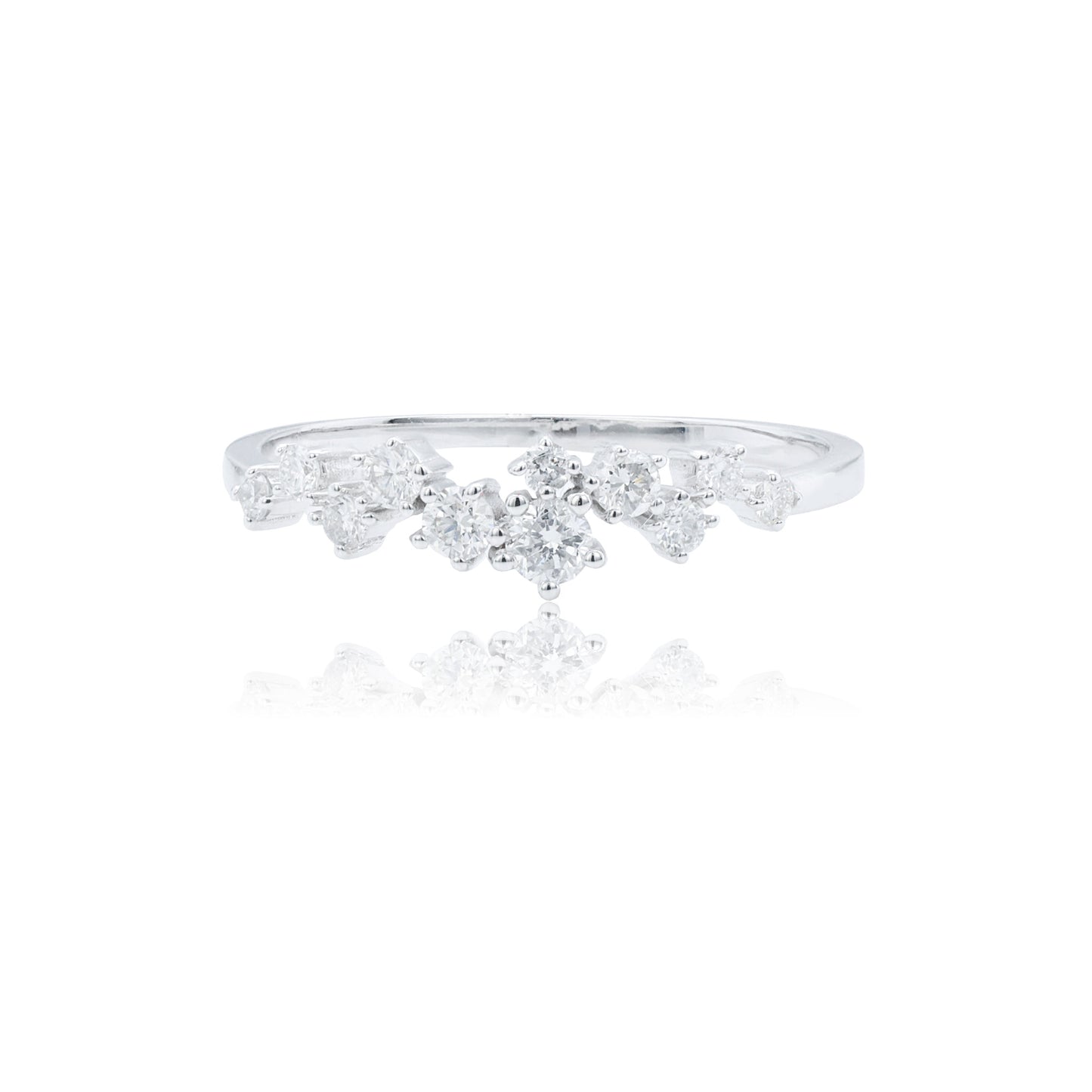 9k/14k/18k white/rose gold 0.33 ct lab grown h-vs dlamond ring