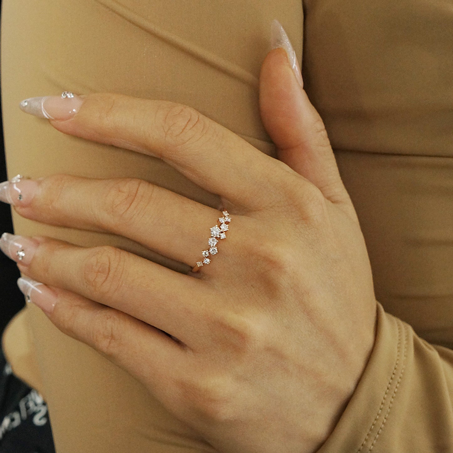 9k/14k/18k white/rose gold 0.33 ct lab grown h-vs dlamond ring
