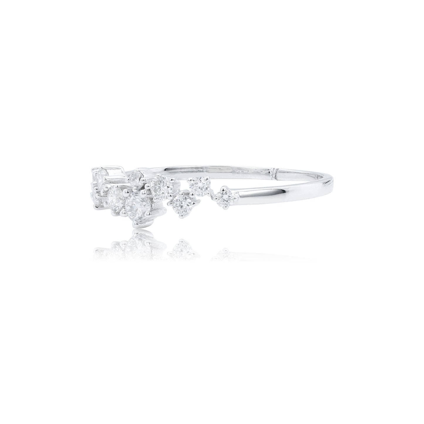9k/14k/18k white/rose gold 0.33 ct lab grown h-vs dlamond ring