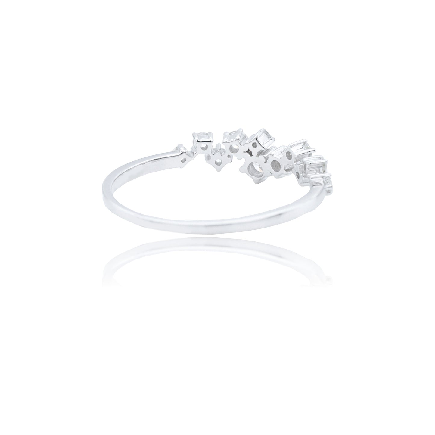 9k/14k/18k white/rose gold 0.33 ct lab grown h-vs dlamond ring