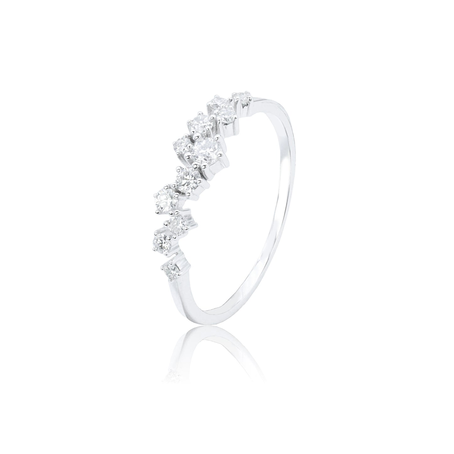 9k/14k/18k white/rose gold 0.33 ct lab grown h-vs dlamond ring