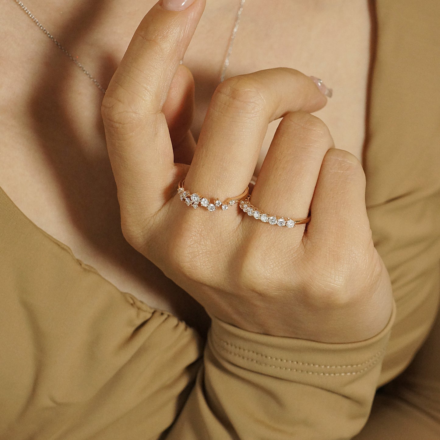 9k/14k/18k white/rose gold 0.33 ct lab grown h-vs dlamond ring