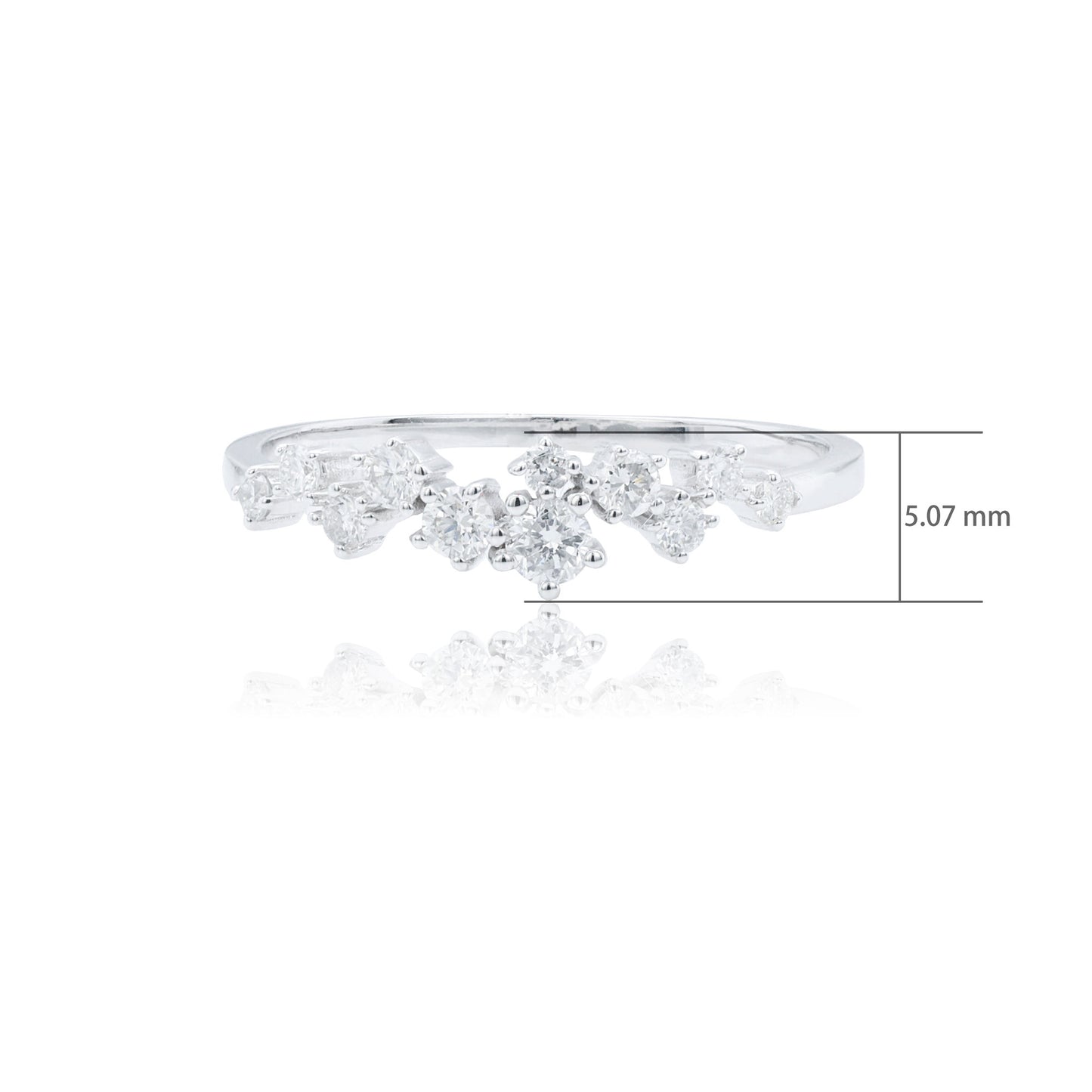 9k/14k/18k white/rose gold 0.33 ct lab grown h-vs dlamond ring