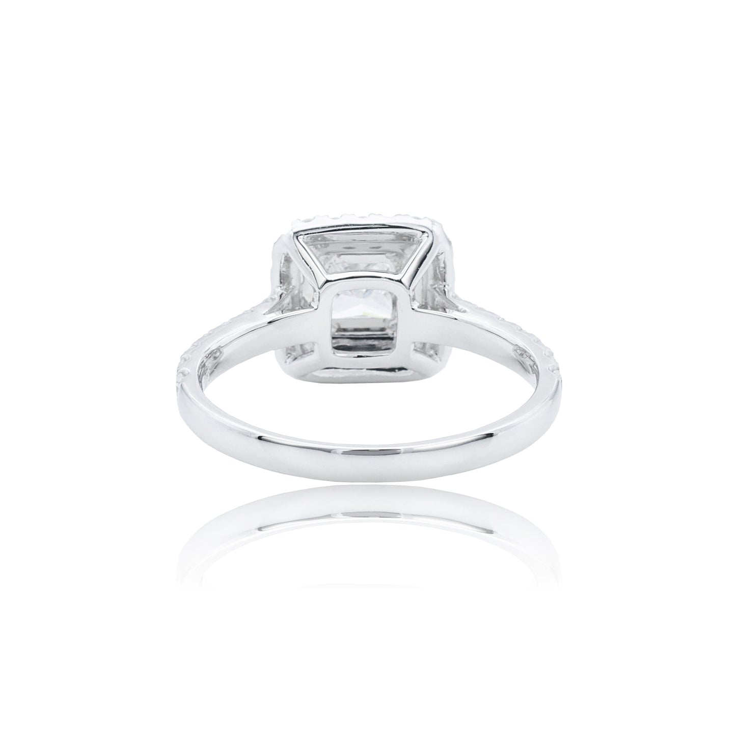 9k/14k/18k white gold 1.03 ctw lab grown h vs diamond ring