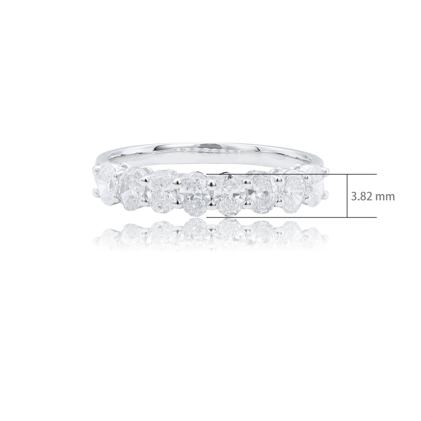 9k/14k/18k white gold 0.83 ctw lab grown h-vs dlamond ring