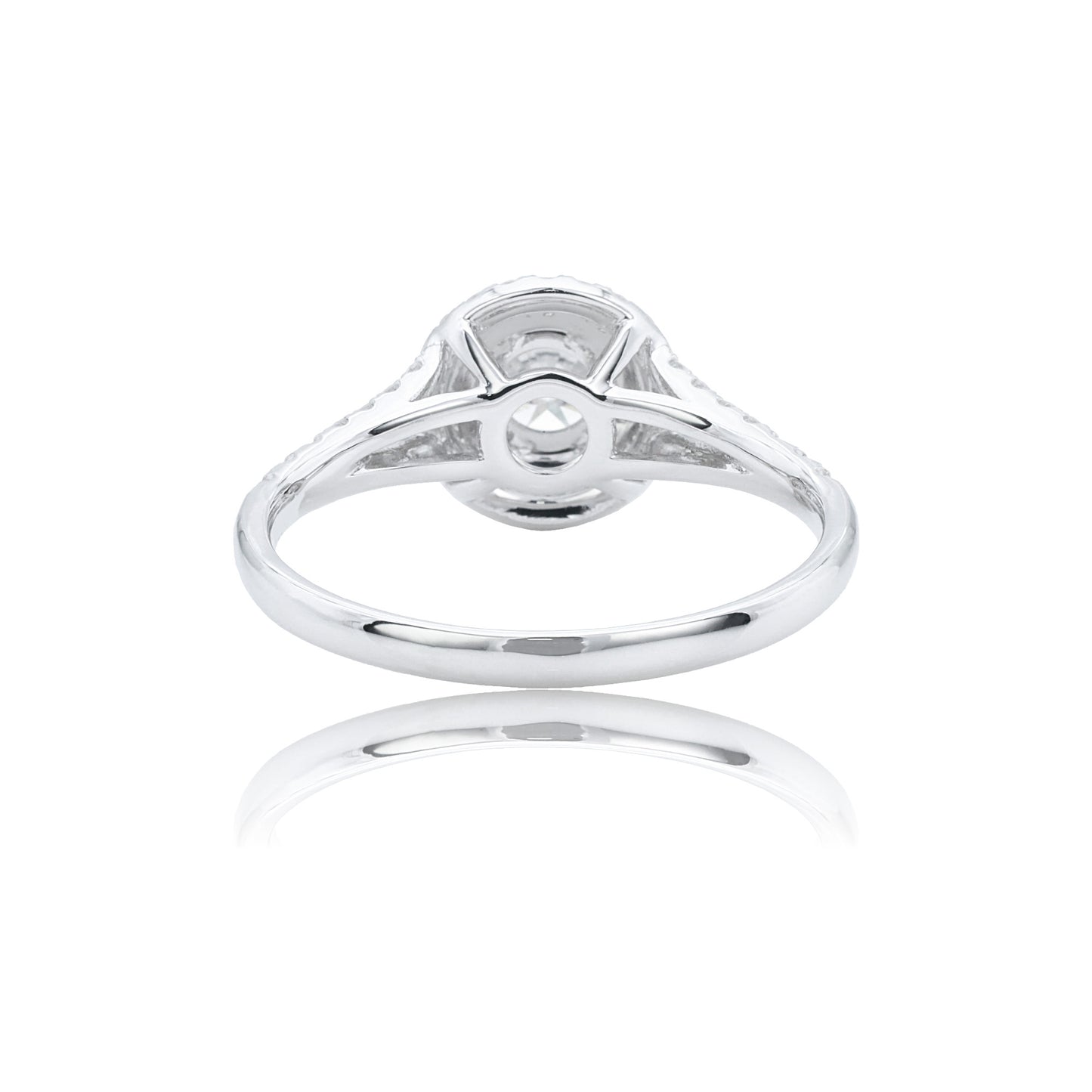 9k/14k/18k white gold 0.69 ctw lab grown h-vs dlamond ring