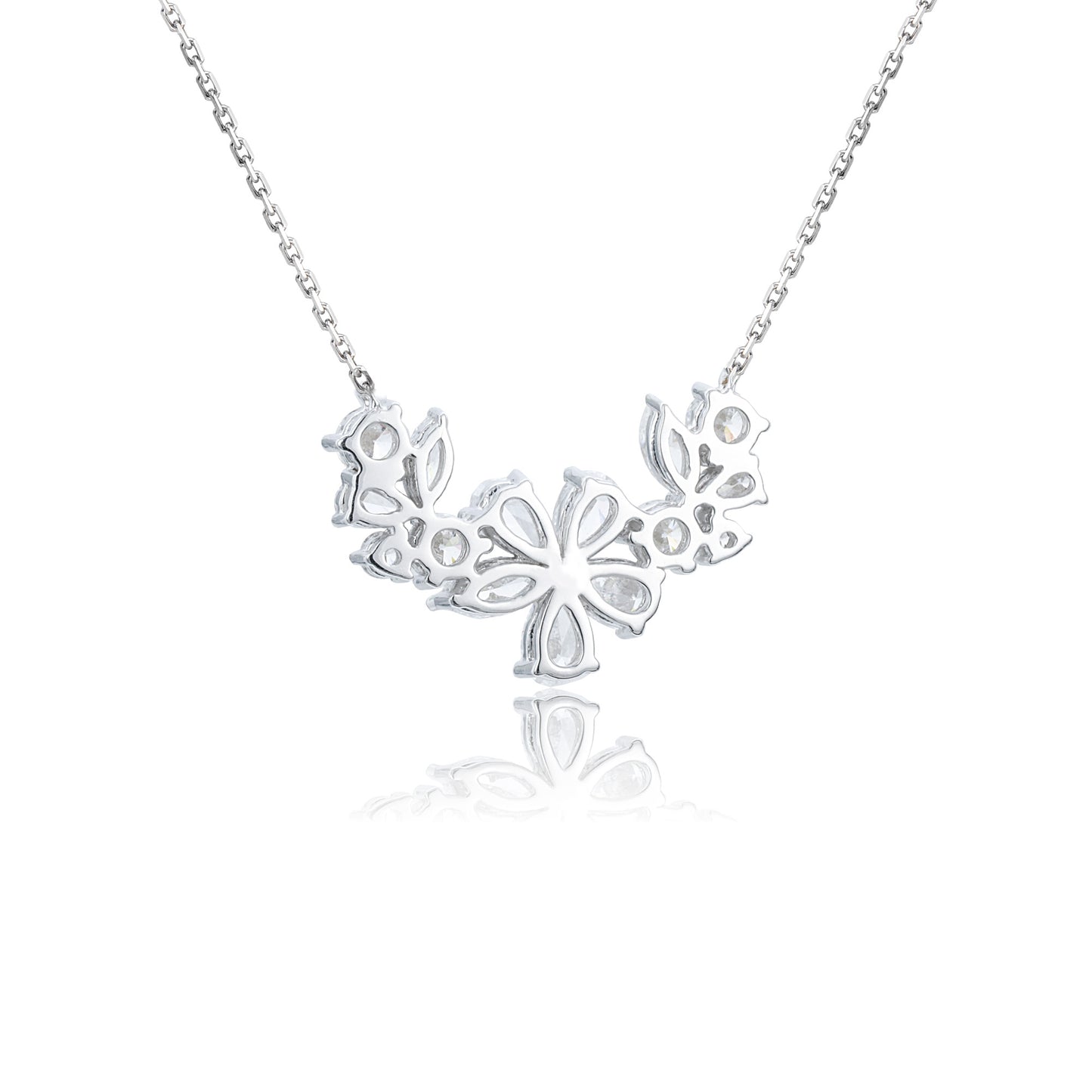 9k/14k/18k white gold 1.56 ctw lab grown h-vs diamond necklace