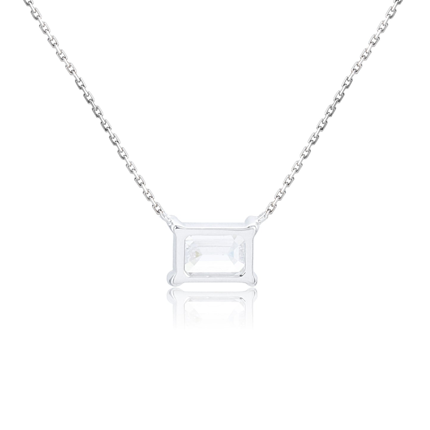 9k/14k/18k white gold 0.51 ctw lab grown h vs diamond necklace