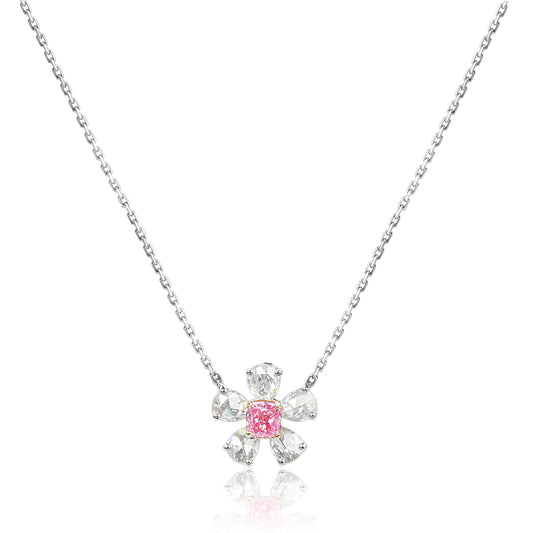 14K/18K GOLD 0.27 CTW FANCY PINK DIAMOND & DIAMOND NECKLACE