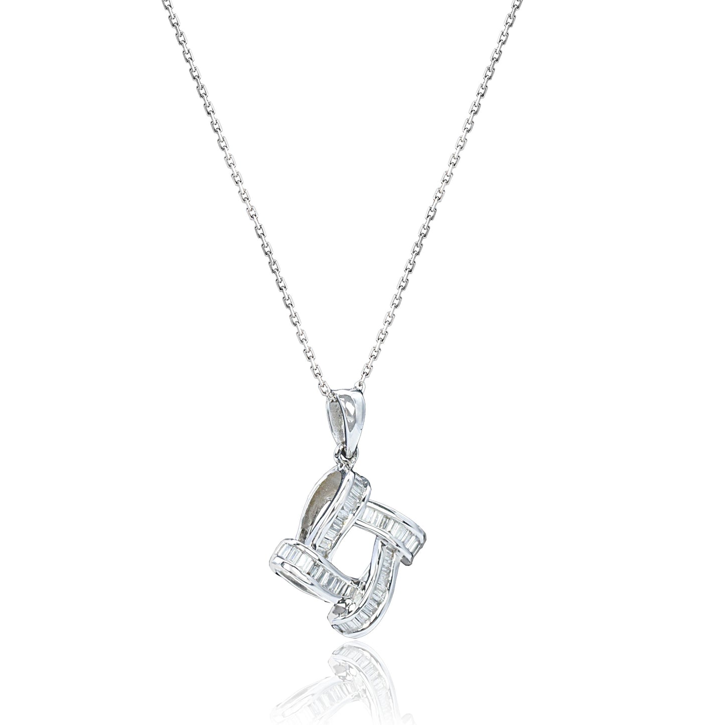 14k/18k white gold 0.22 ctw vs h diamond necklace