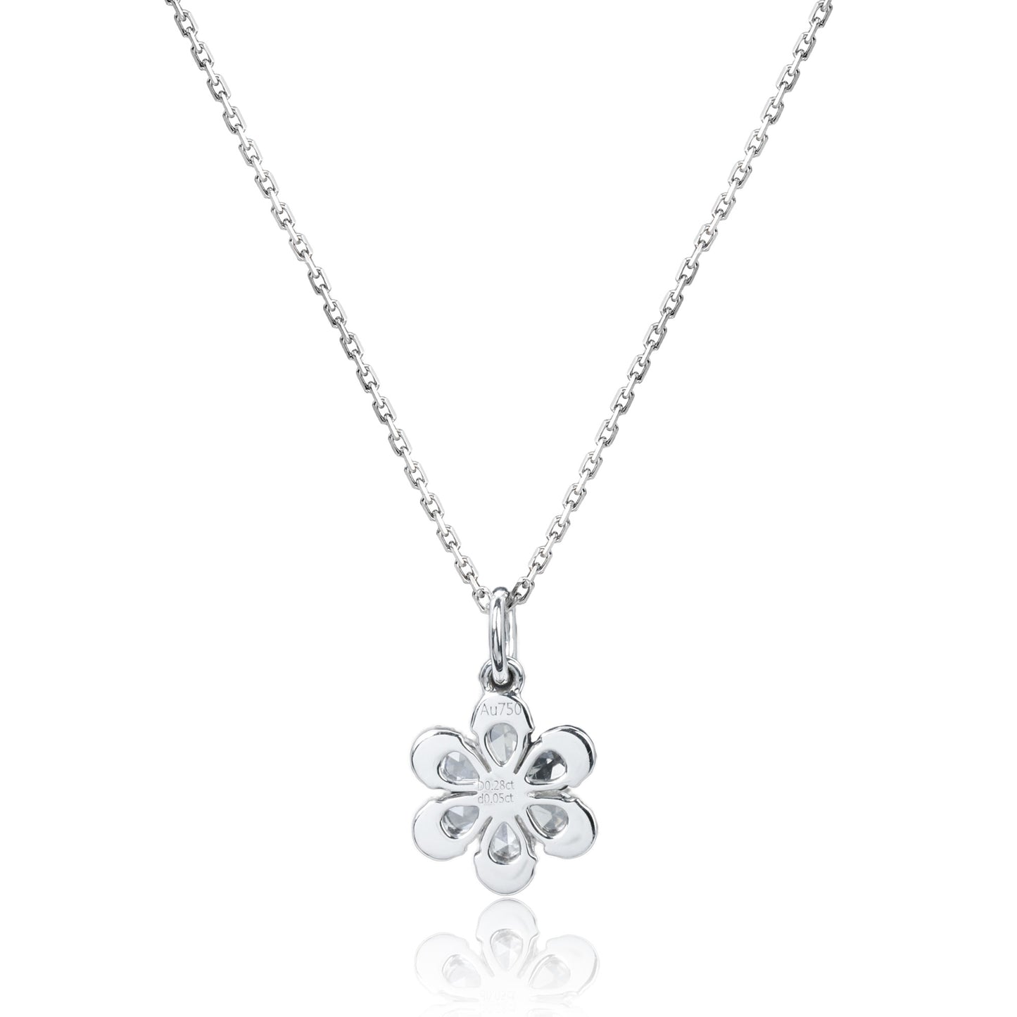 14/18k gold 0.33 ctw fancy pink diamond & diamond necklace