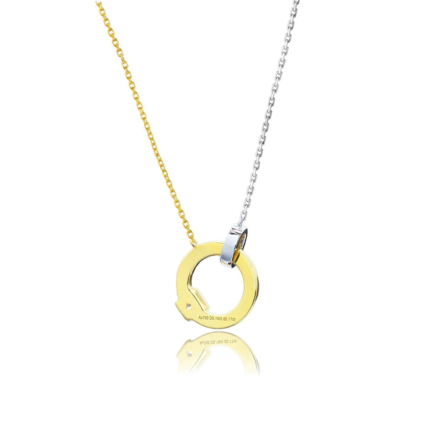 14k/18k gold 0.27 ctw yellow diamond & diamond necklace