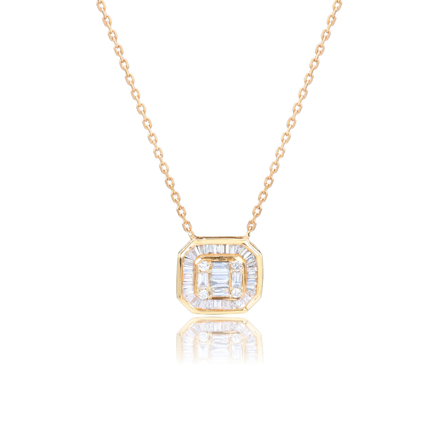 14k/18k rose gold 0.27 ctw h vs diamond & diamond necklace