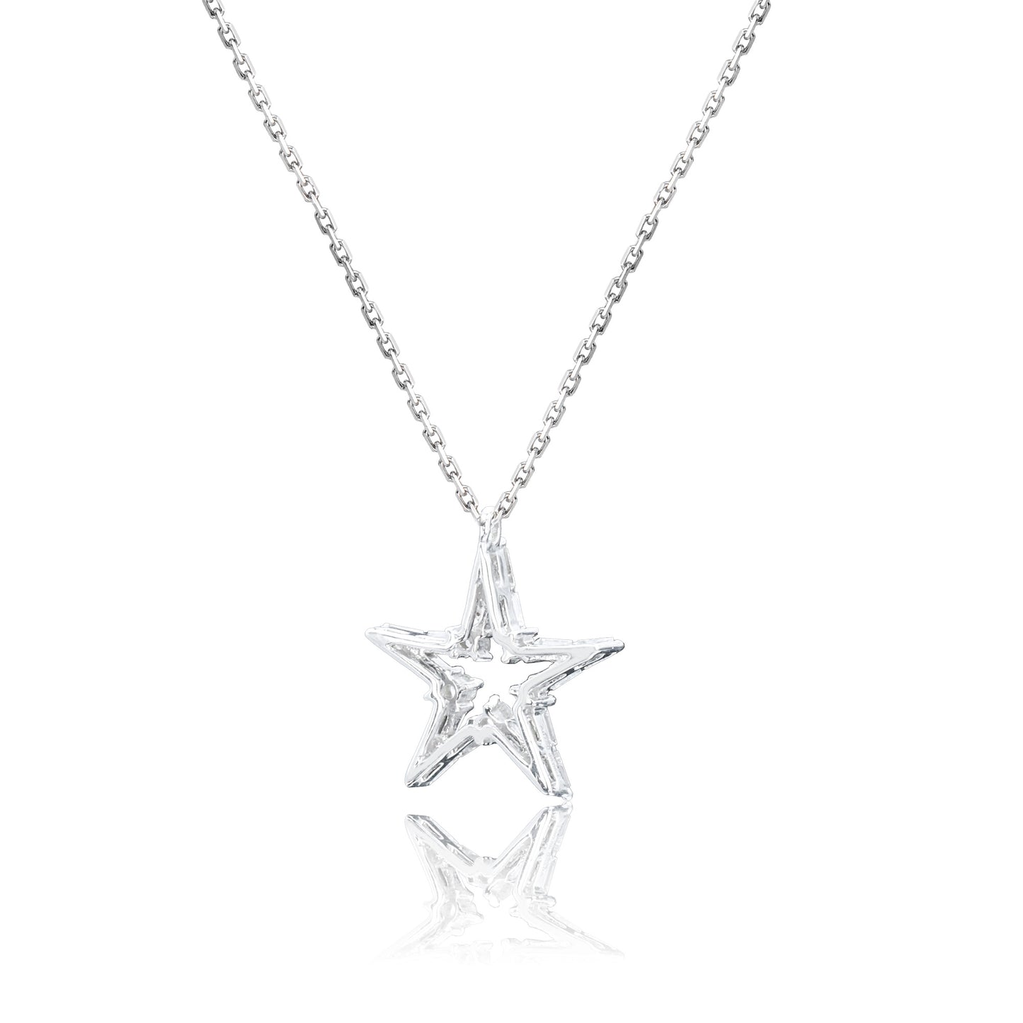 14k/18k white gold 0.27 ctw natural h vs diamond necklace