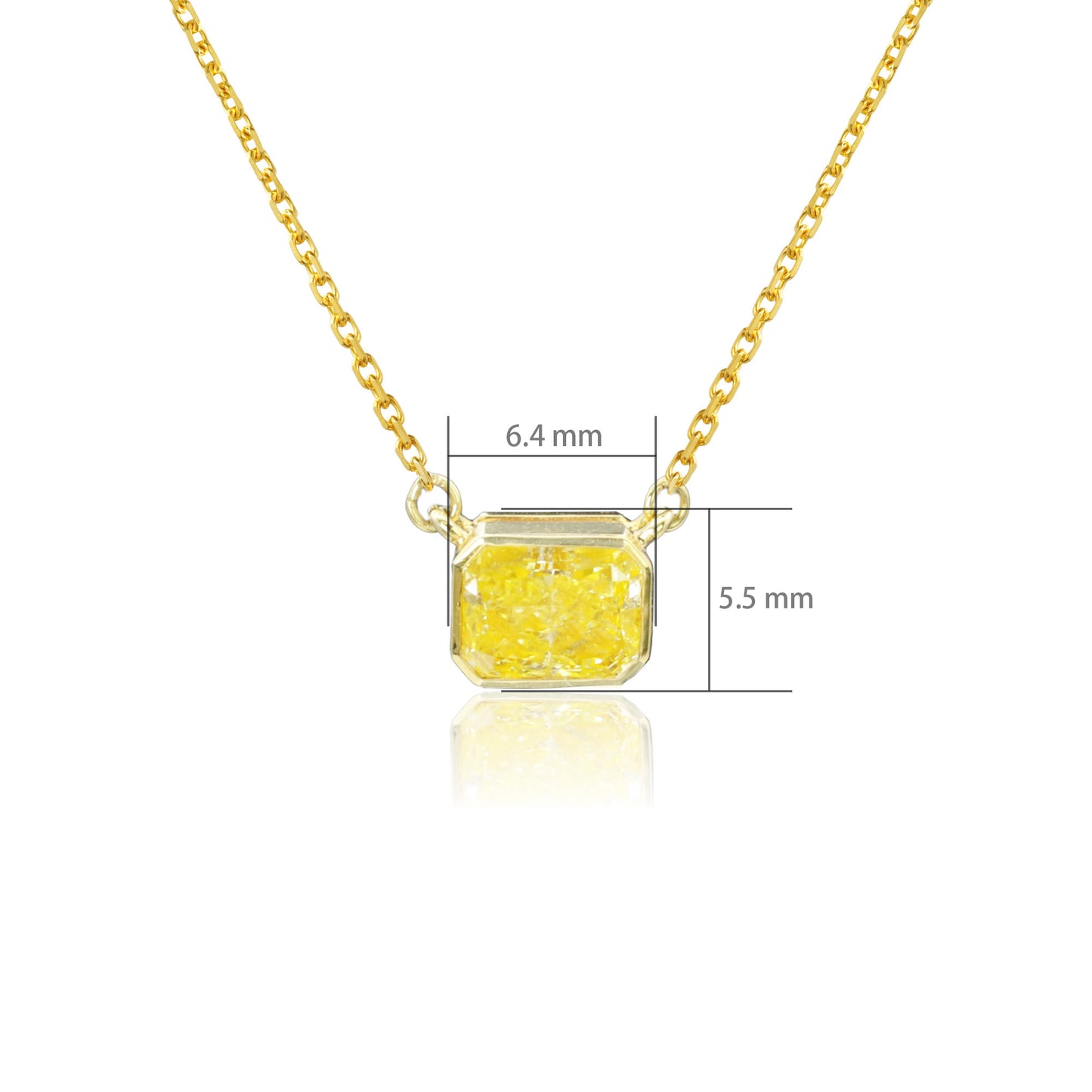 14k/18k gold 0.73 ctw yellow diamond necklace