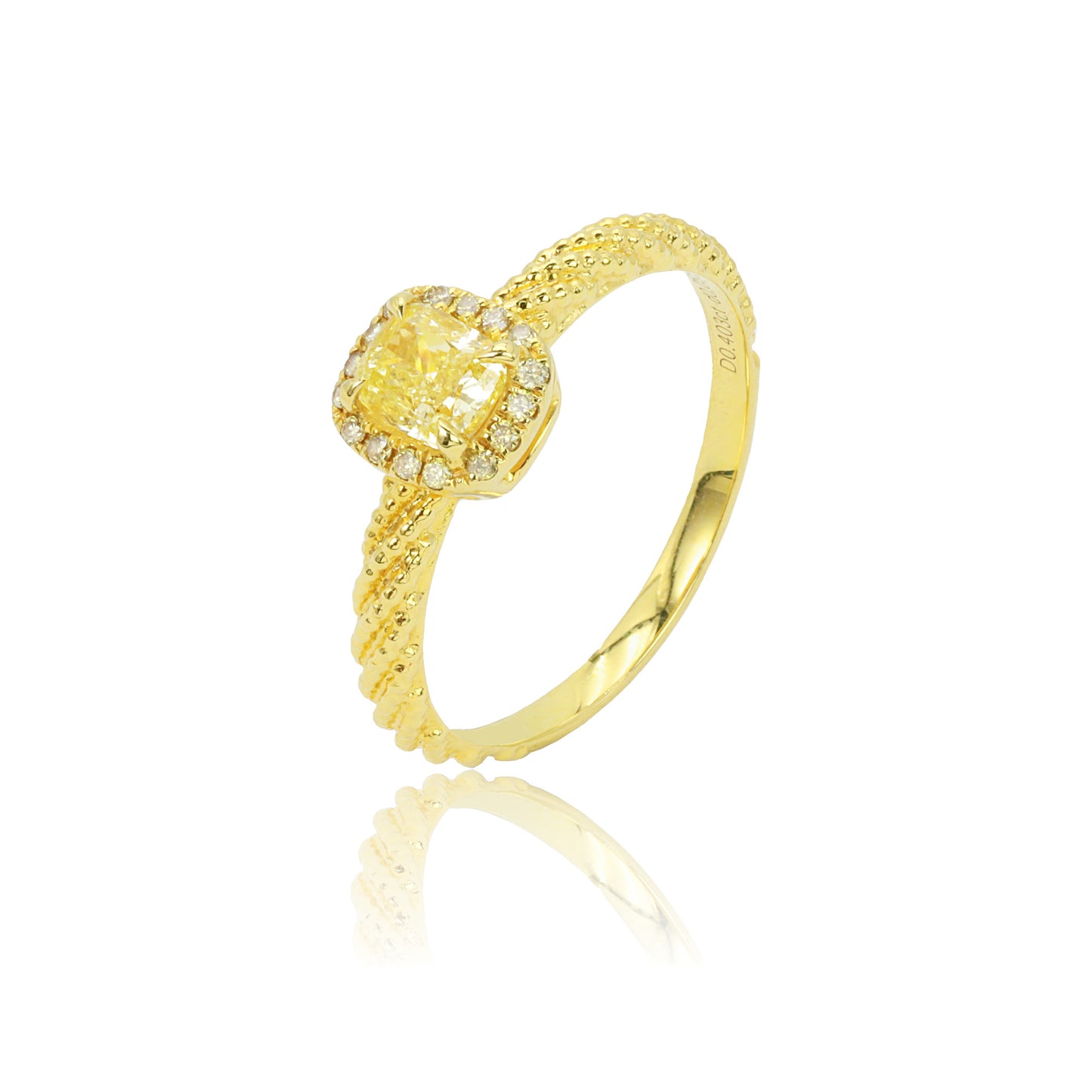 14k/18k yellow gold 0.45 ctw fancy yellow diamond ring