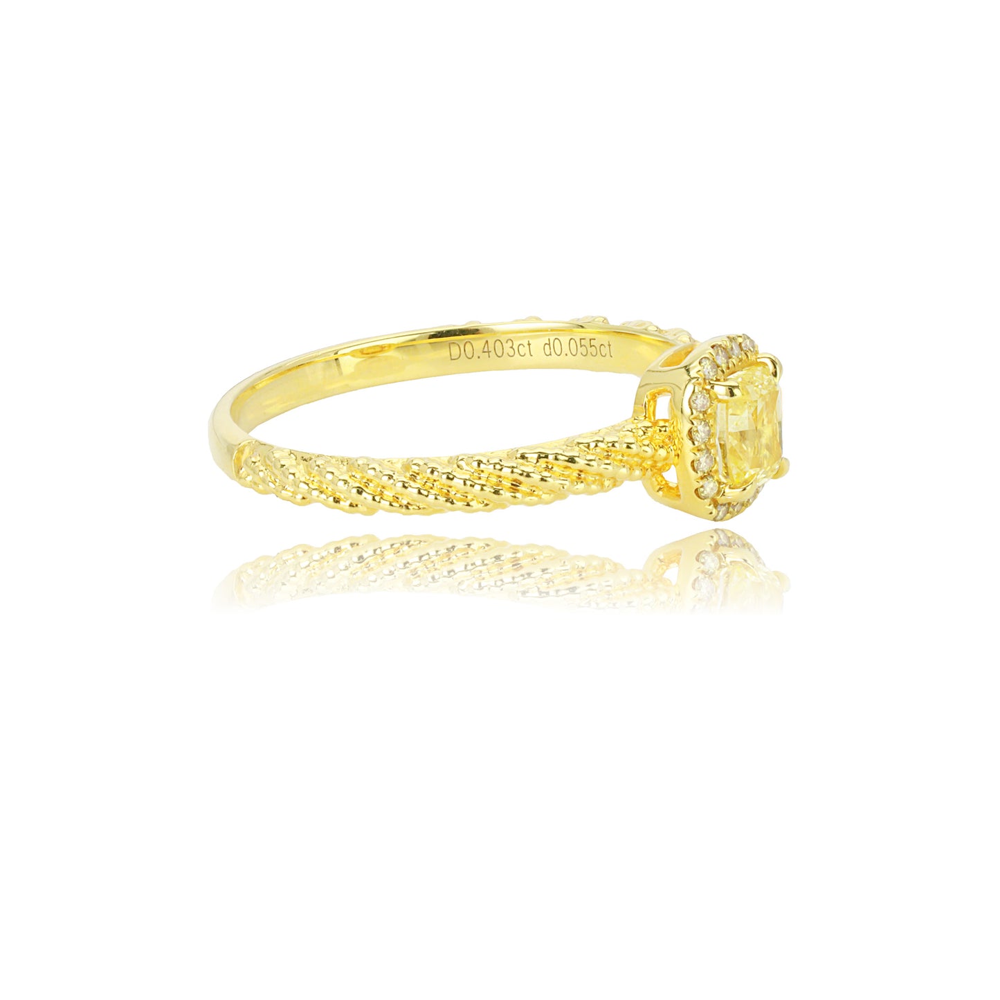 14k/18k yellow gold 0.45 ctw fancy yellow diamond ring