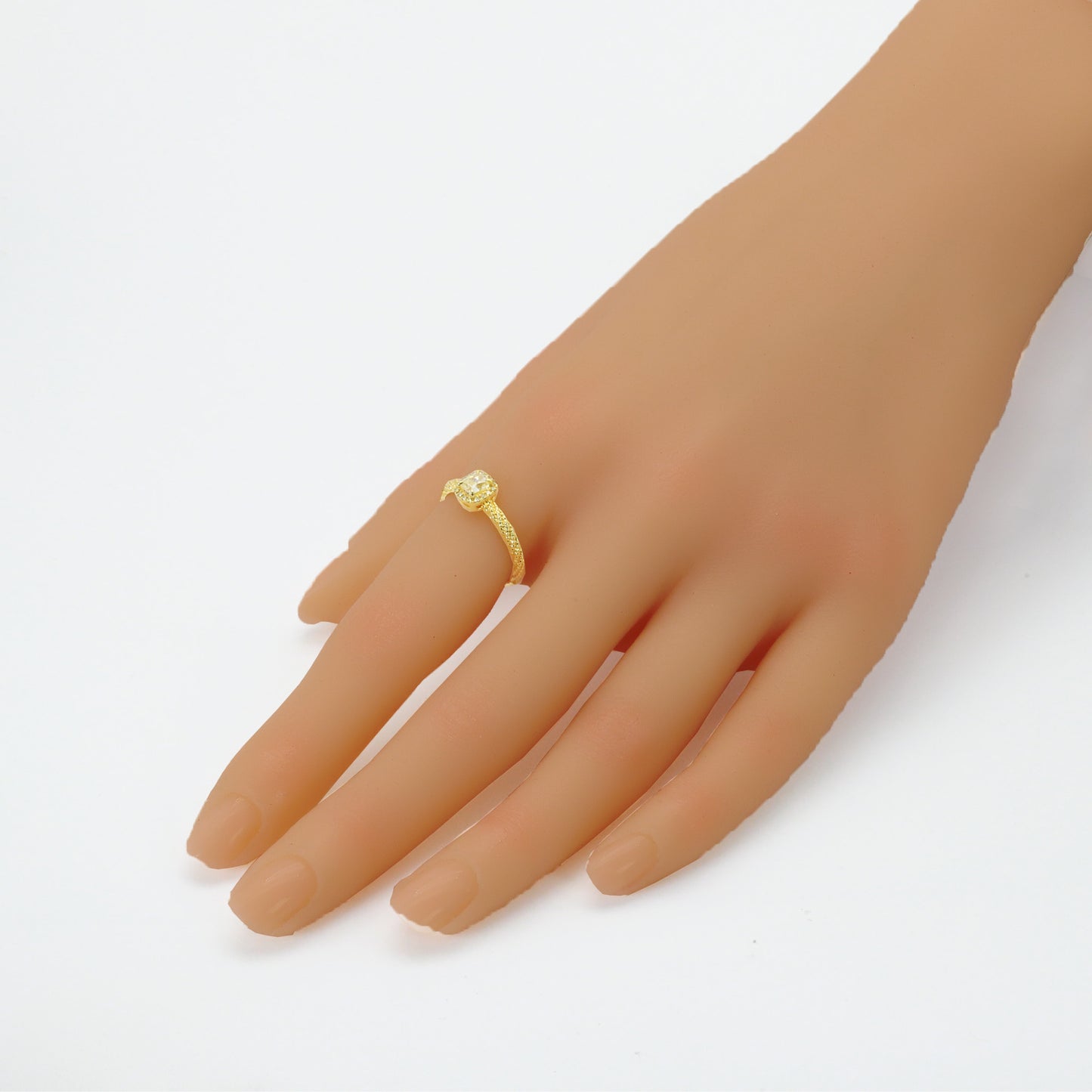 14k/18k yellow gold 0.45 ctw fancy yellow diamond ring
