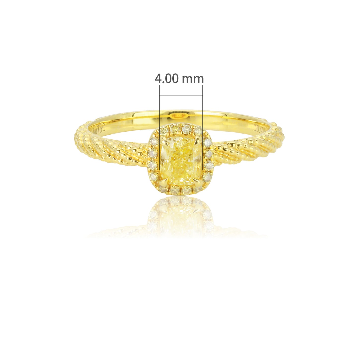14k/18k yellow gold 0.45 ctw fancy yellow diamond ring