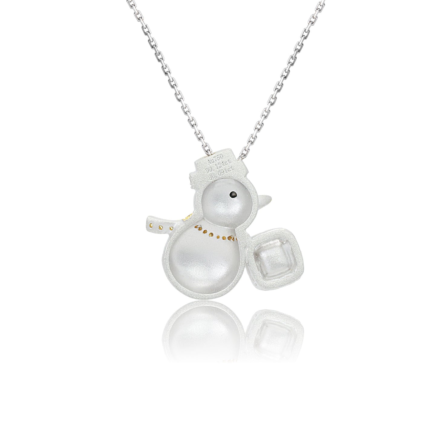14k/18k white gold 0.21 ctw fancy yellow diamond & diamond necklace