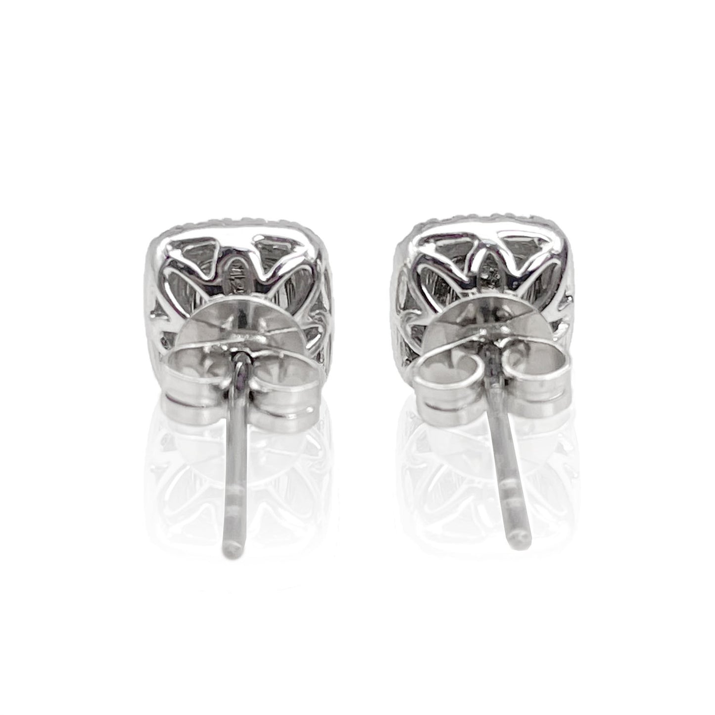 14k/18k gold 0.46 ctw yellow diamond&diamond stud earrings