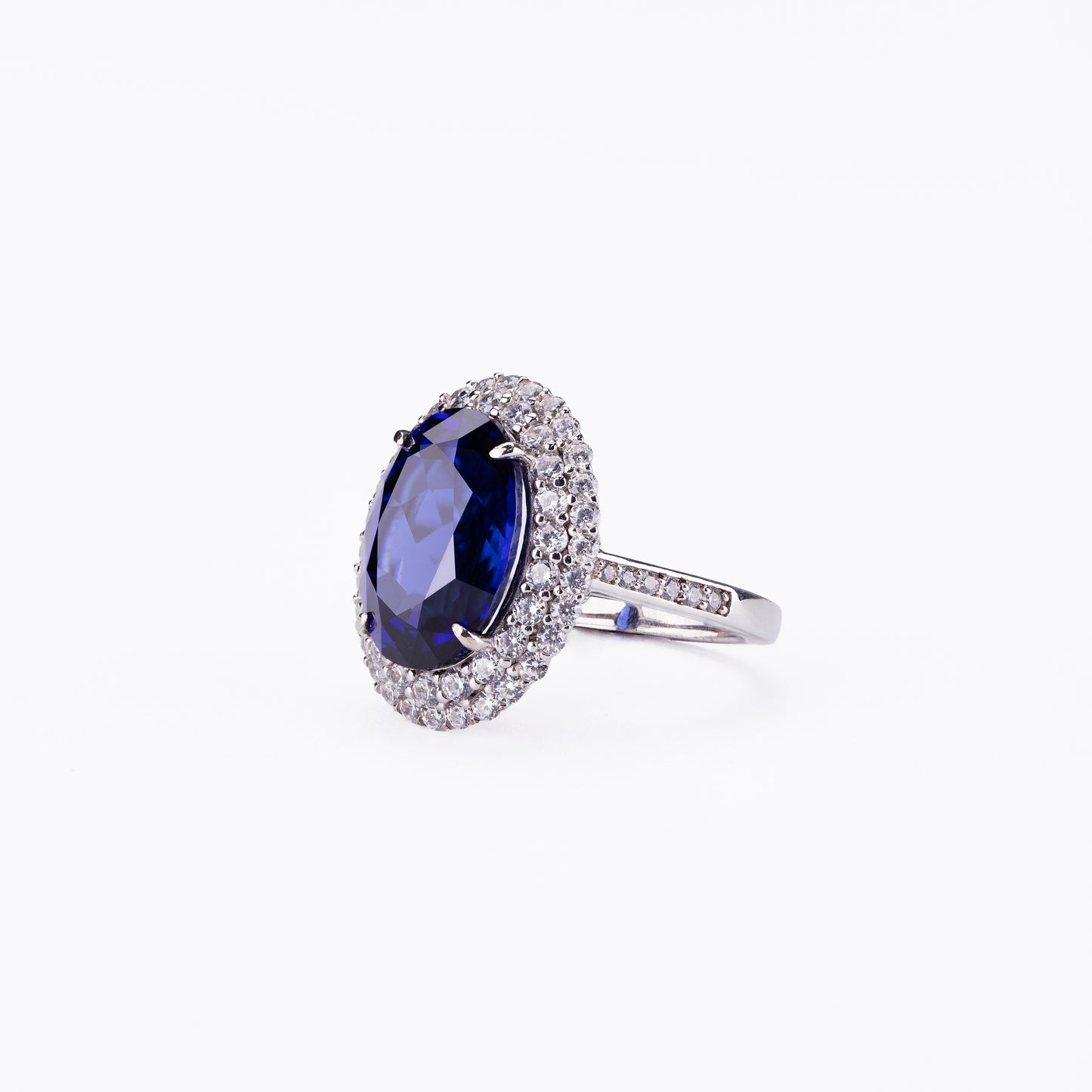 s925 sterling silver lab ruby/sapphire/emerald/paraiba/cobalt spinel & cz diamond ring