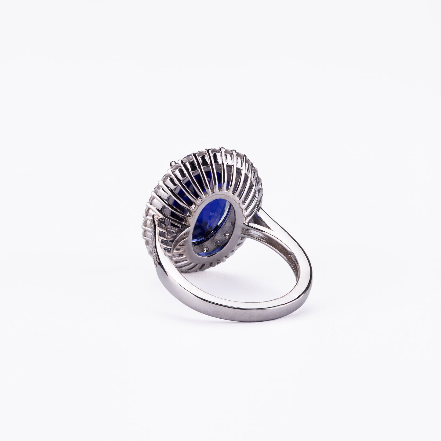 s925 sterling silver lab ruby/sapphire/emerald/paraiba/cobalt spinel & cz diamond ring